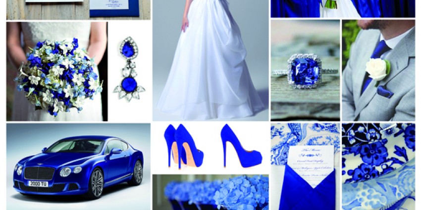 Inspiration Board #23 - Dazzling Blue Wedding